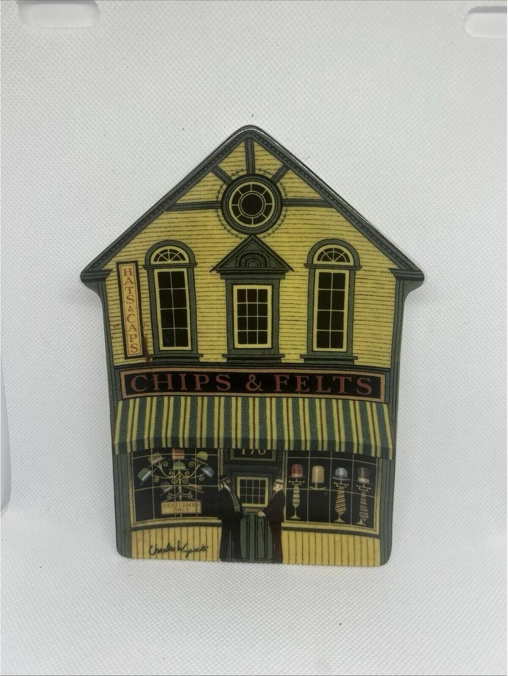 Charles Wysocki Folktown Collection Plate Three "Chips and Felts" 1996